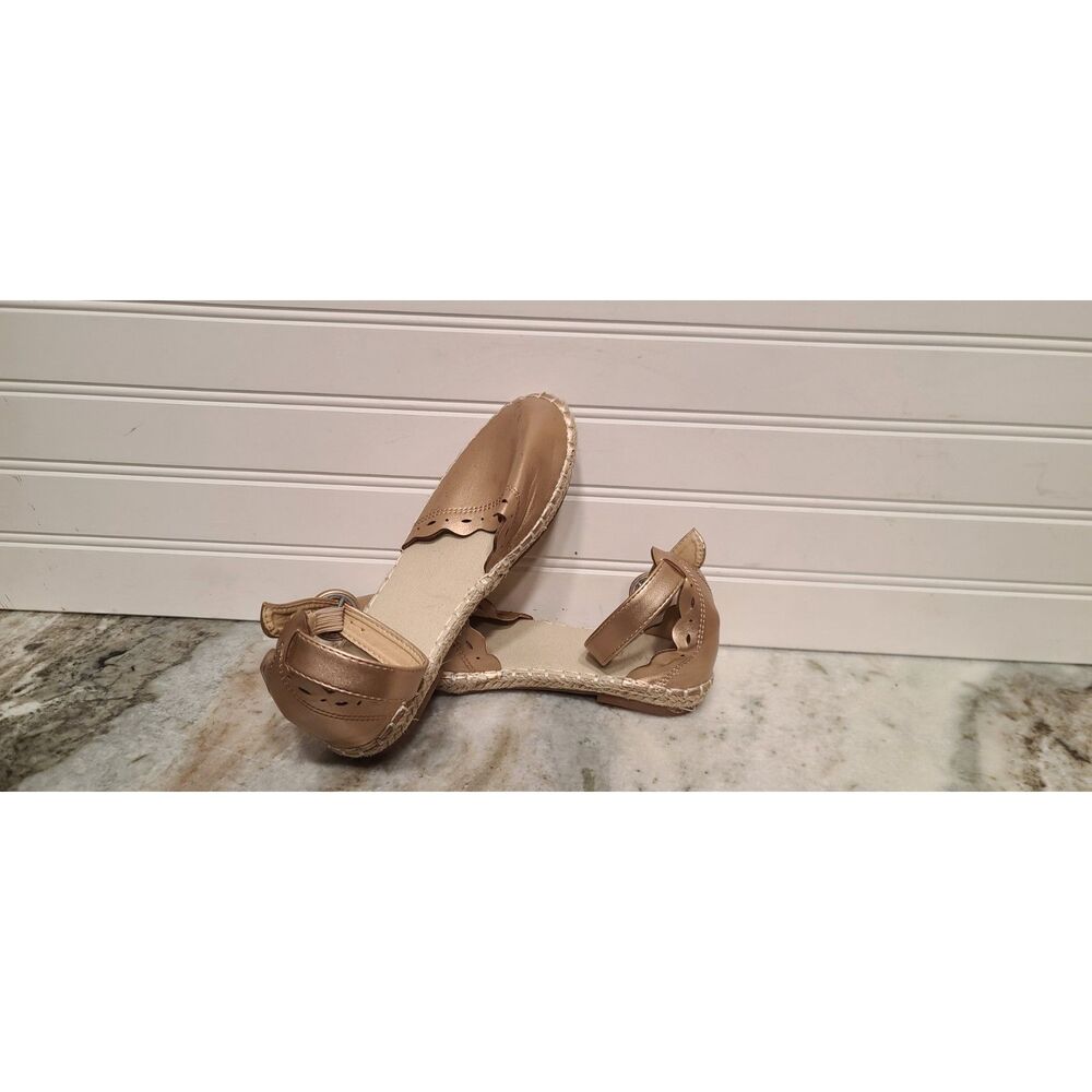 Wanted Kensington Girls Espadrille Gold Sandals Size 3 NWT